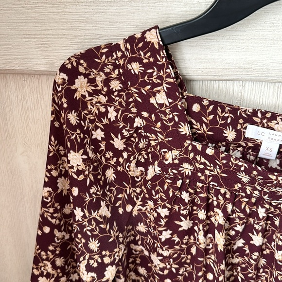 Lauren Conrad Puffed Sleeve Peasant Top - Picture 7 of 10